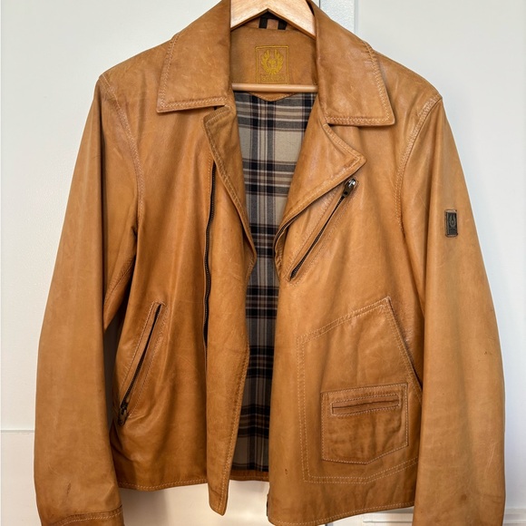 Belstaff Leather tan camel jacket - Picture 3 of 10